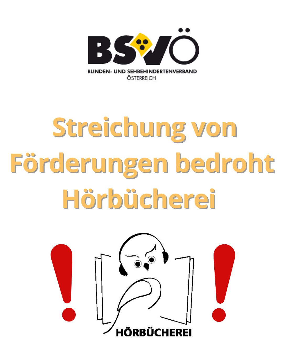 Graphik: Hörbücherei bedroht copyright BSVÖ