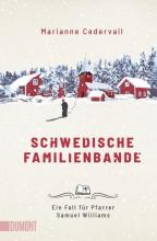 Buchcover Schneelandschaft mit schwedischen Häusern und Wald
